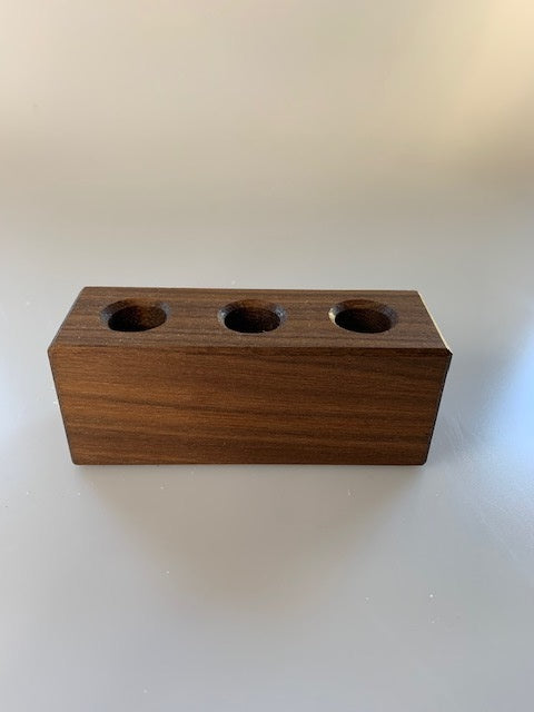 Holzständer für 3 Reagenzgläser