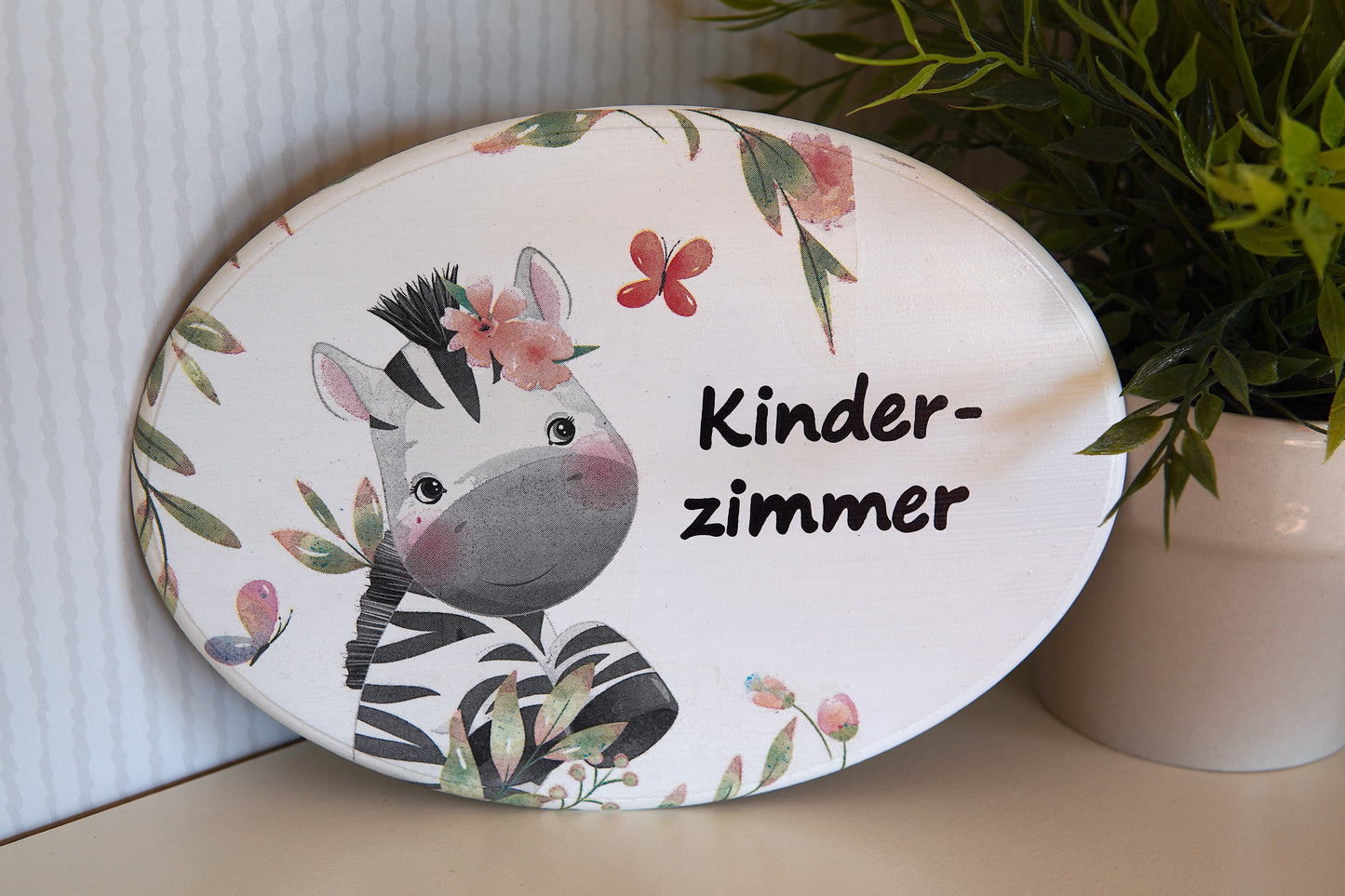 Türschild - Kinderzimmer - Zebra