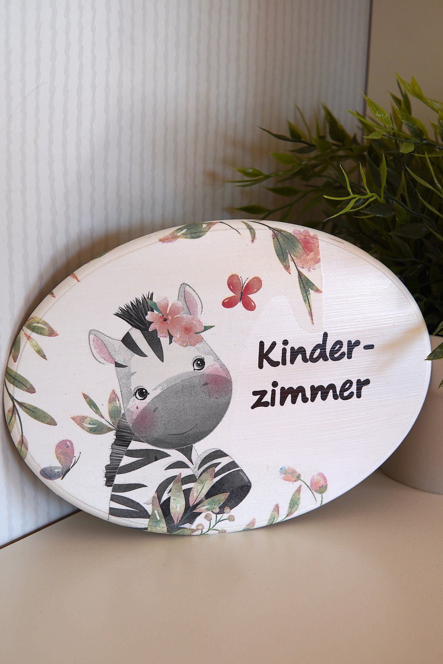 Türschild - Kinderzimmer - Zebra