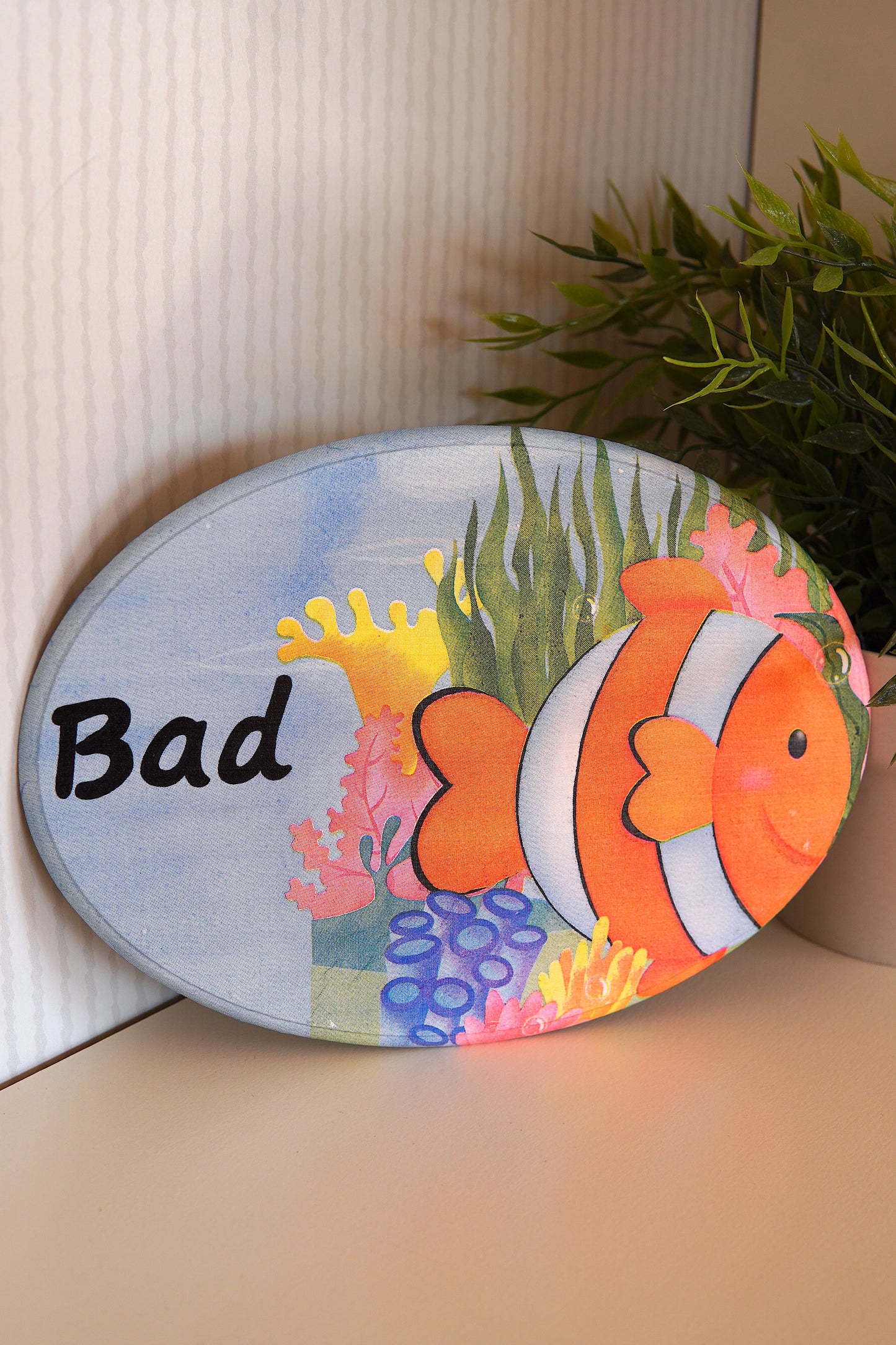 Türschild - Bad - Fisch
