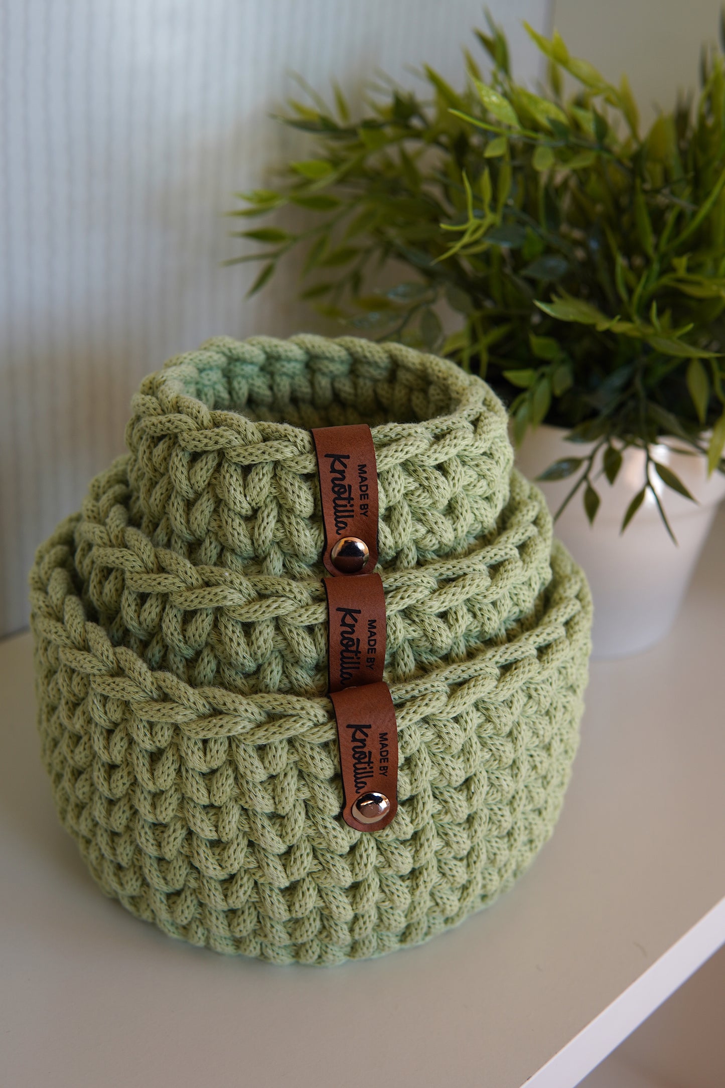3er Set Körbchen - Matcha