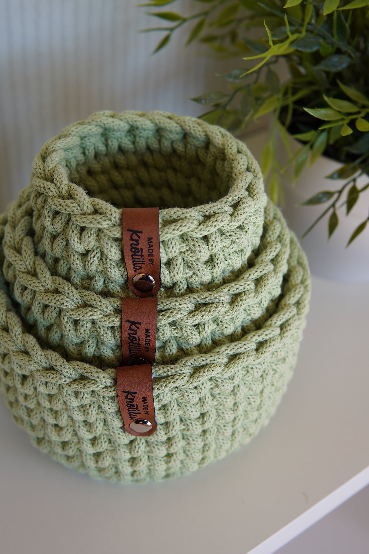 3er Set Körbchen - Matcha