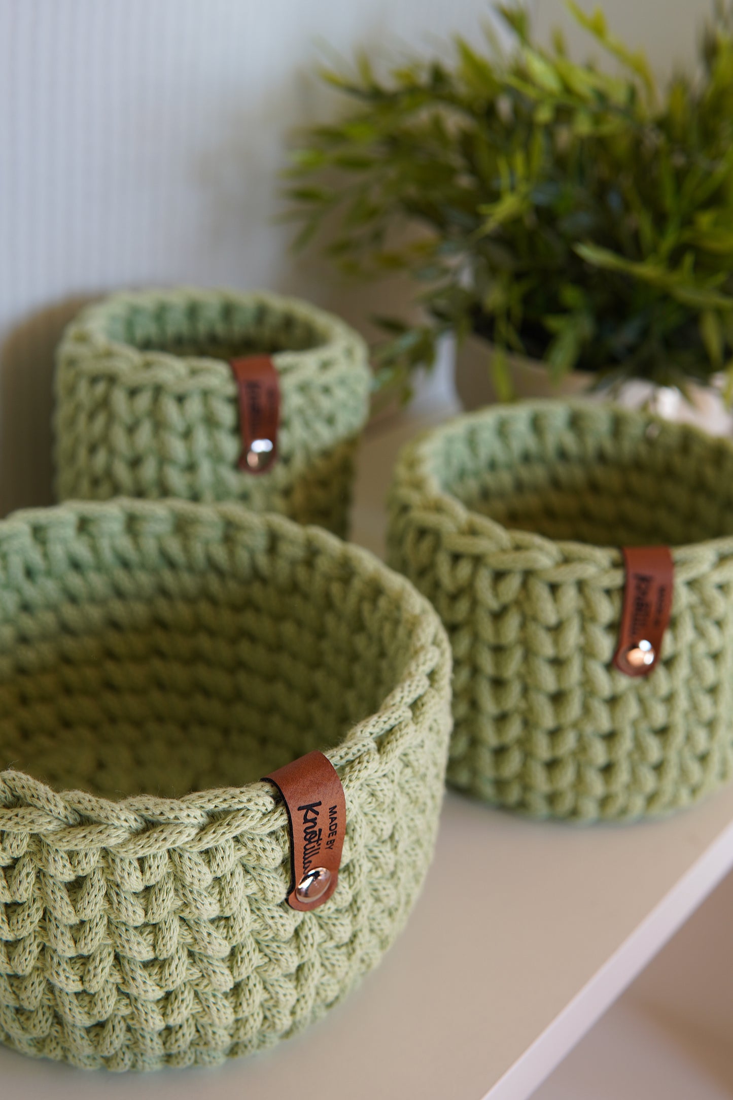 3er Set Körbchen - Matcha
