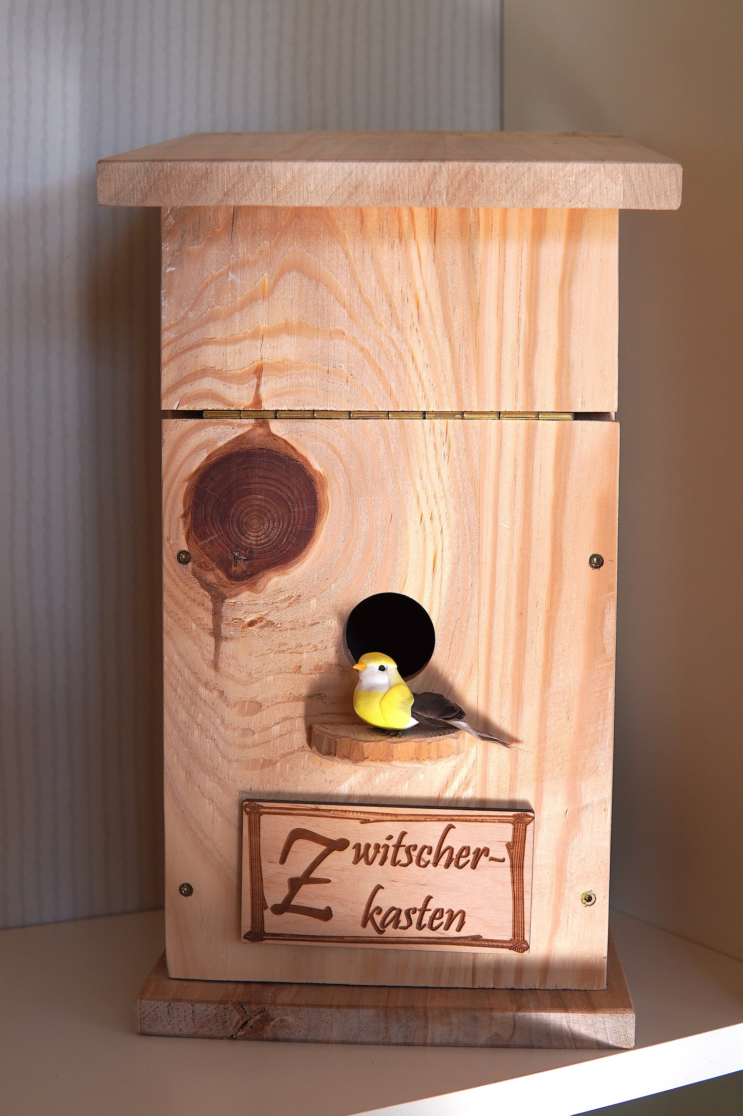 Zwitscherkasten mit 2 Gläser