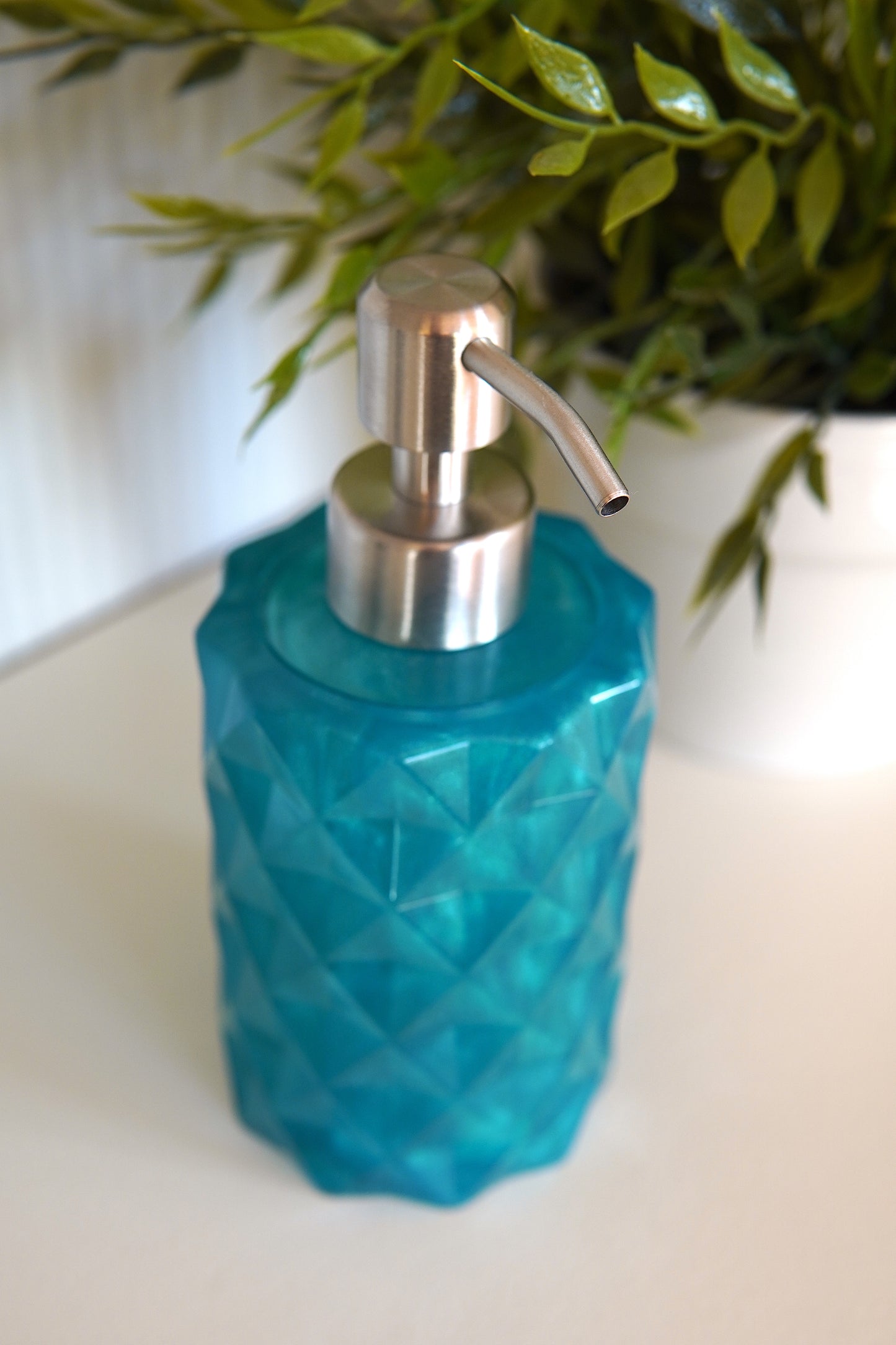 Seifenspender blau/silber