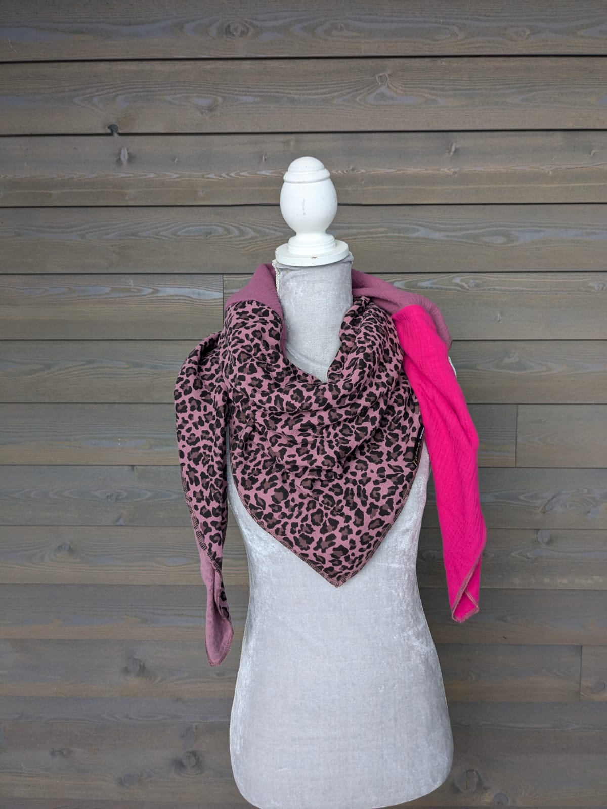 Musselin Halstuch -Leo Mauve-Mauve-Fuchsia
