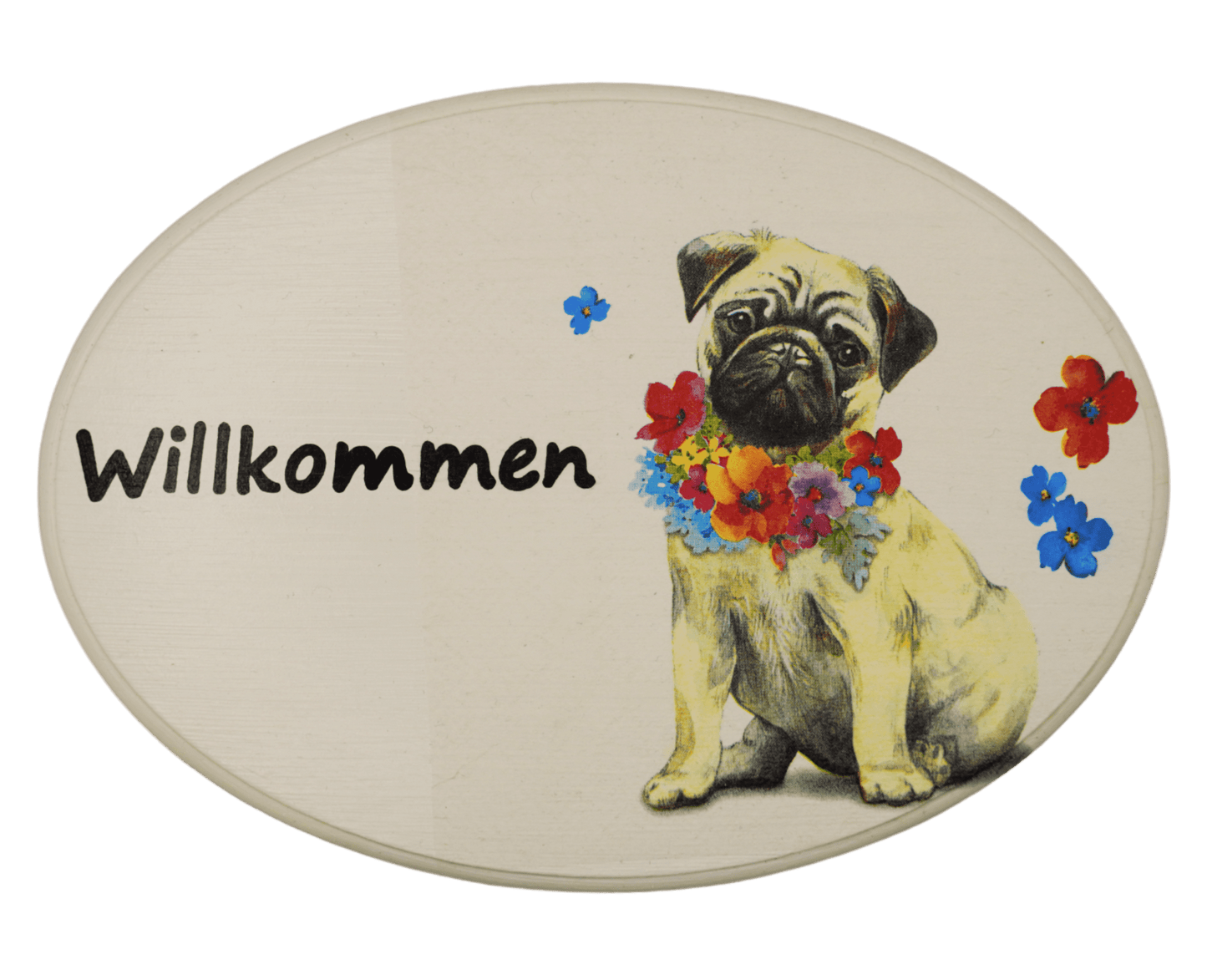 Türschild - Willkommen - Mops