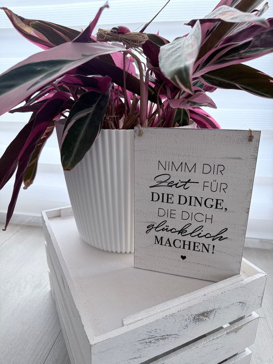 Holzschild mit Spruch „Familie bedeutet...“ – DIN A5 Dekoschild – Geschenkidee