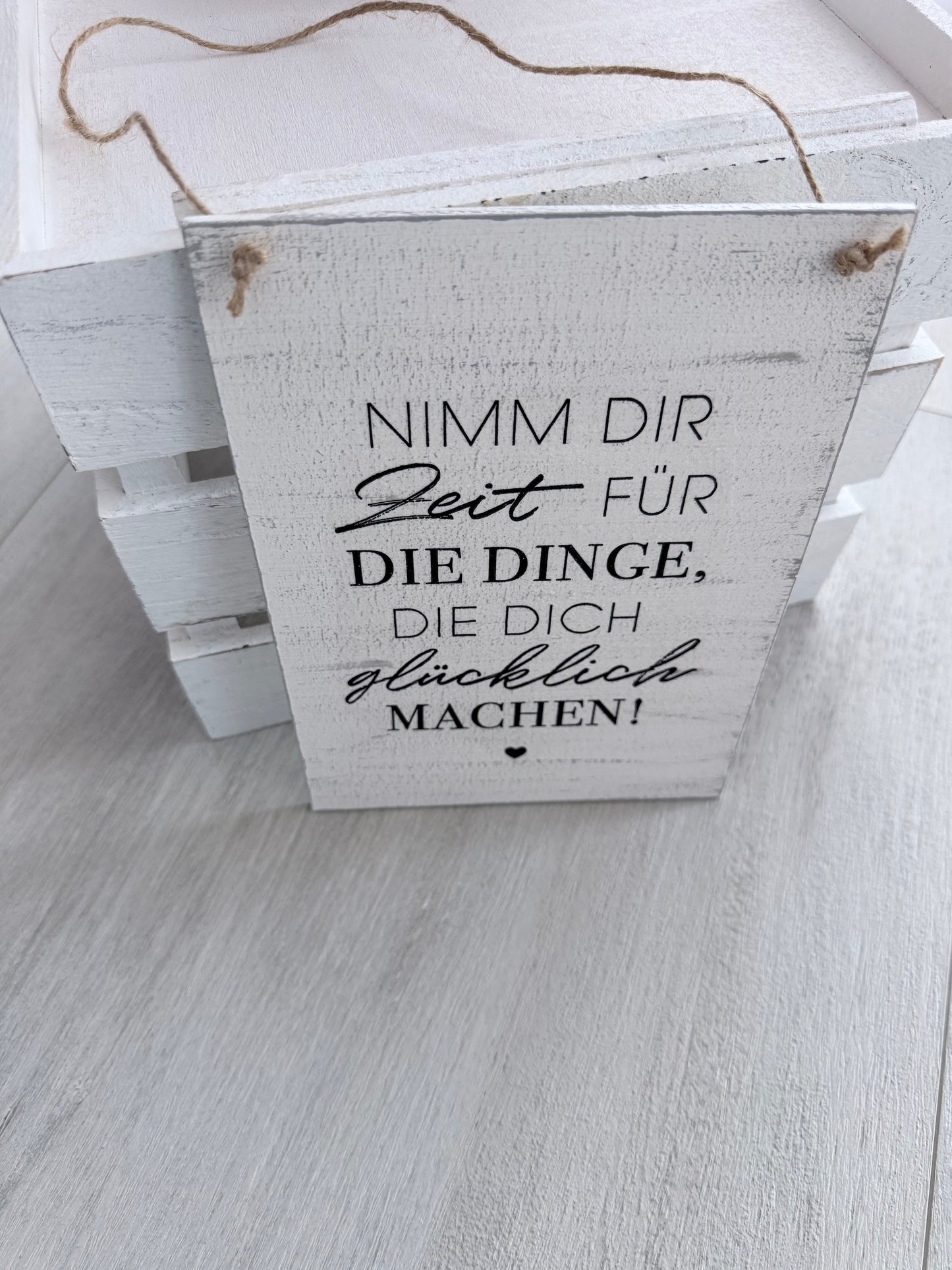 Holzschild mit Spruch „Nimm dir Zeit...“ – DIN A5 Dekoschild – Geschenkidee