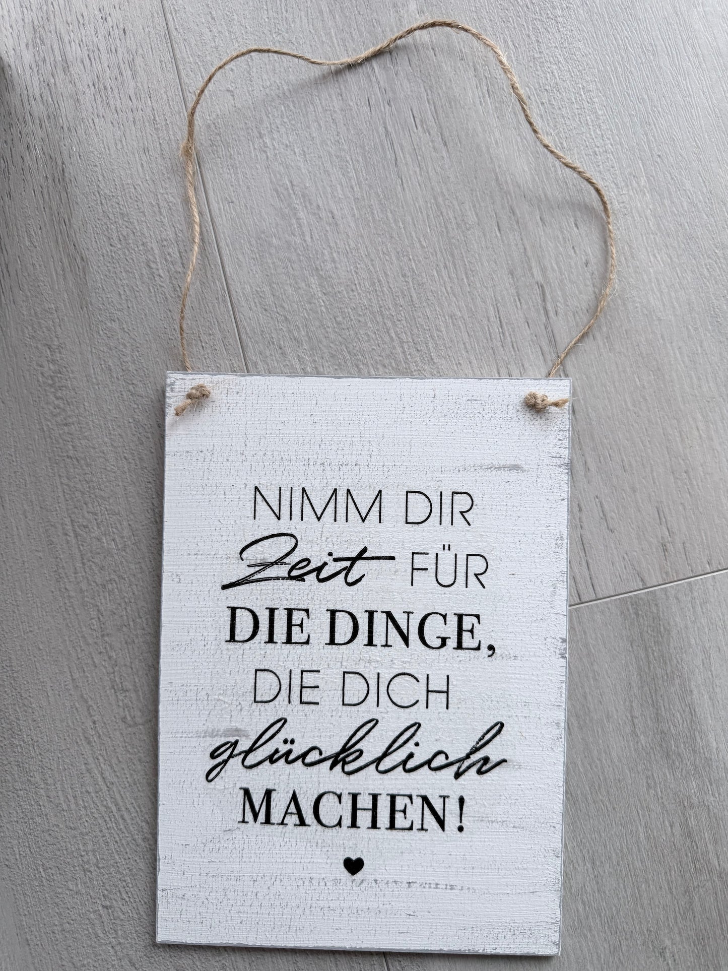 Holzschild mit Spruch „Nimm dir Zeit...“ – DIN A5 Dekoschild – Geschenkidee