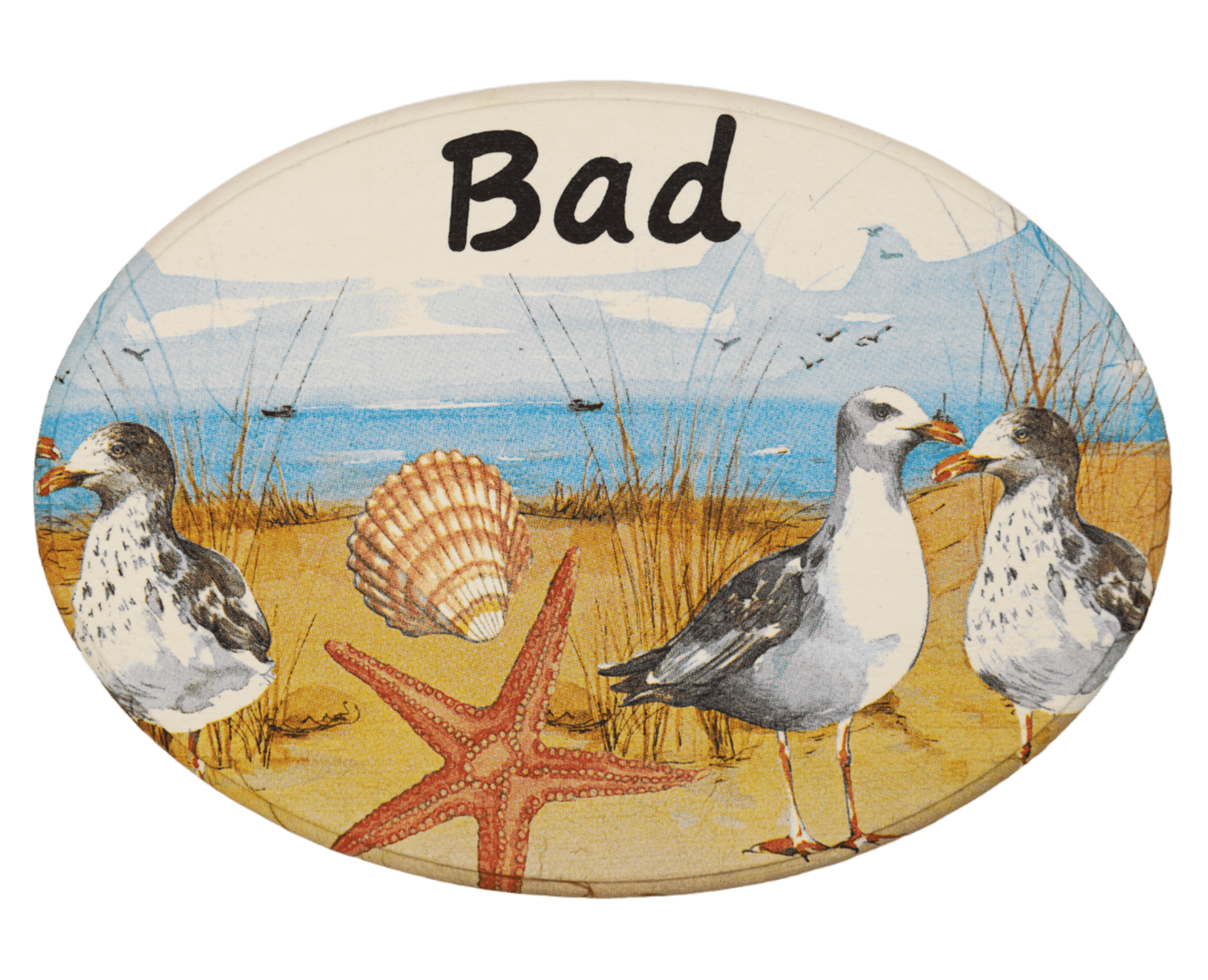 Türschild - Bad - Möwen